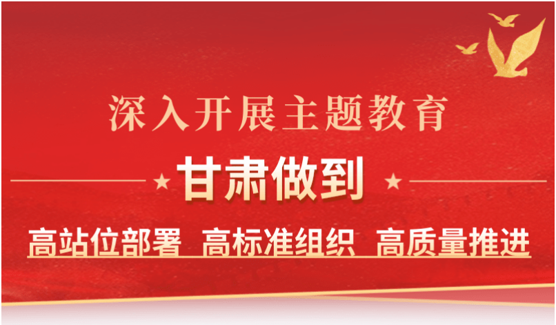 图解｜深入开展主题教育，甘肃做到 高站位部署、高标准组织、高质量推进